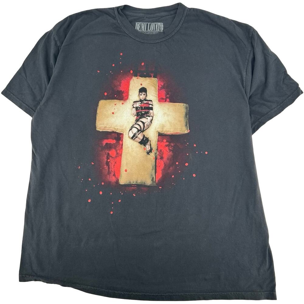 Adult Demi Lovato Official "Holy Fvck" Tour 2022 Cross Bed Album T Shirt XXL